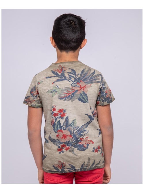 T-shirt col rond pur coton motifs NALKO garçon - Kiabi