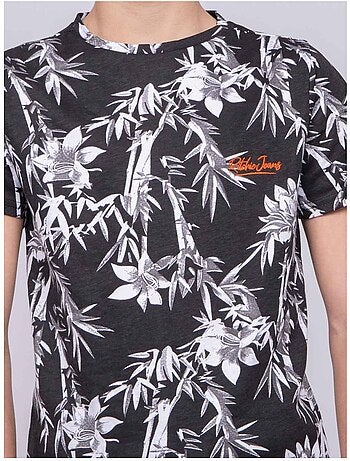 T-shirt col rond pur coton motifs NASCHOOL garçon