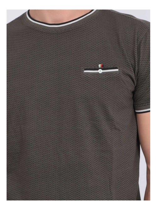 T-shirt col rond pur coton motifs NERFO - Kiabi