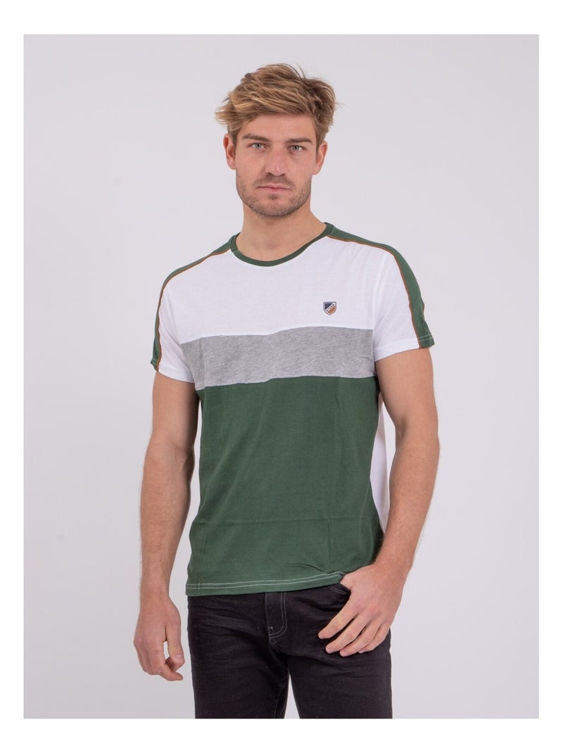 T-shirt col rond pur coton NABALIA Vert - Kiabi