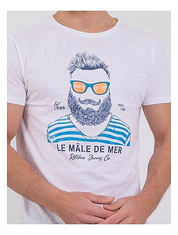 T-shirt col rond pur coton nabarzu