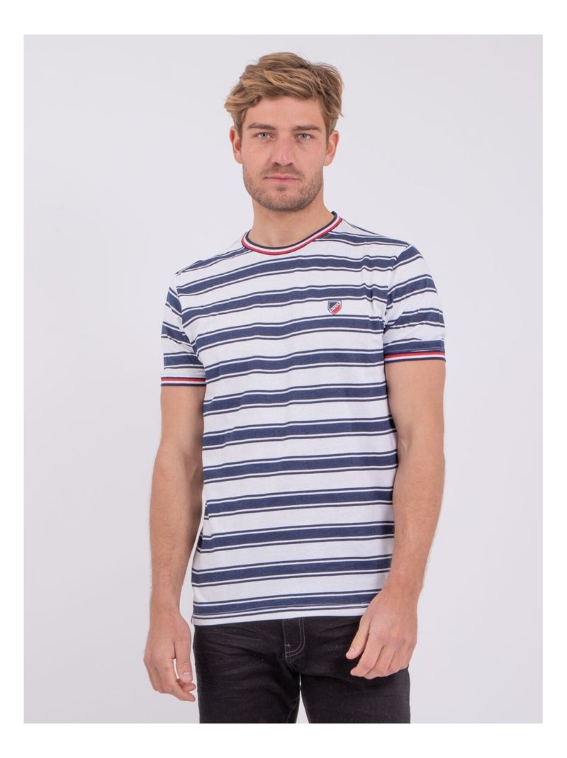 T-shirt col rond pur coton NABENOR Blanc - Kiabi