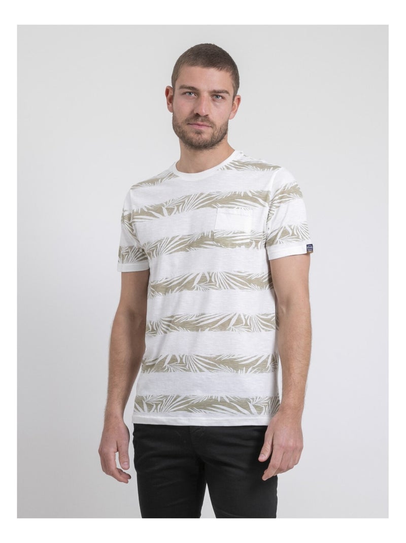 T-shirt col rond pur coton NADILAND Ecru - Kiabi