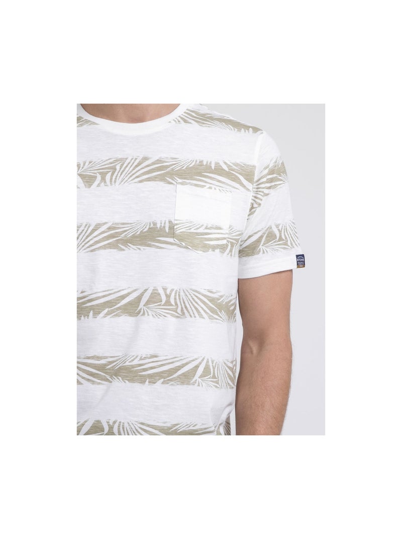 T-shirt col rond pur coton NADILAND Ecru - Kiabi