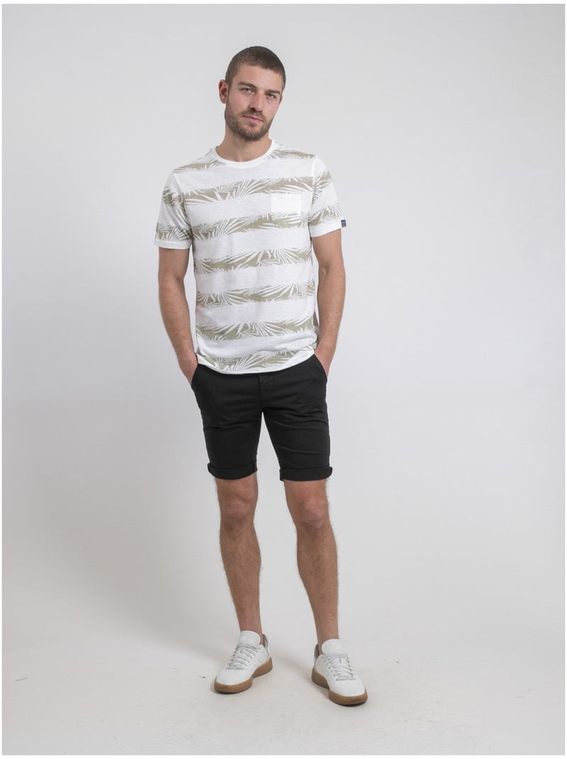 T-shirt col rond pur coton NADILAND Ecru - Kiabi