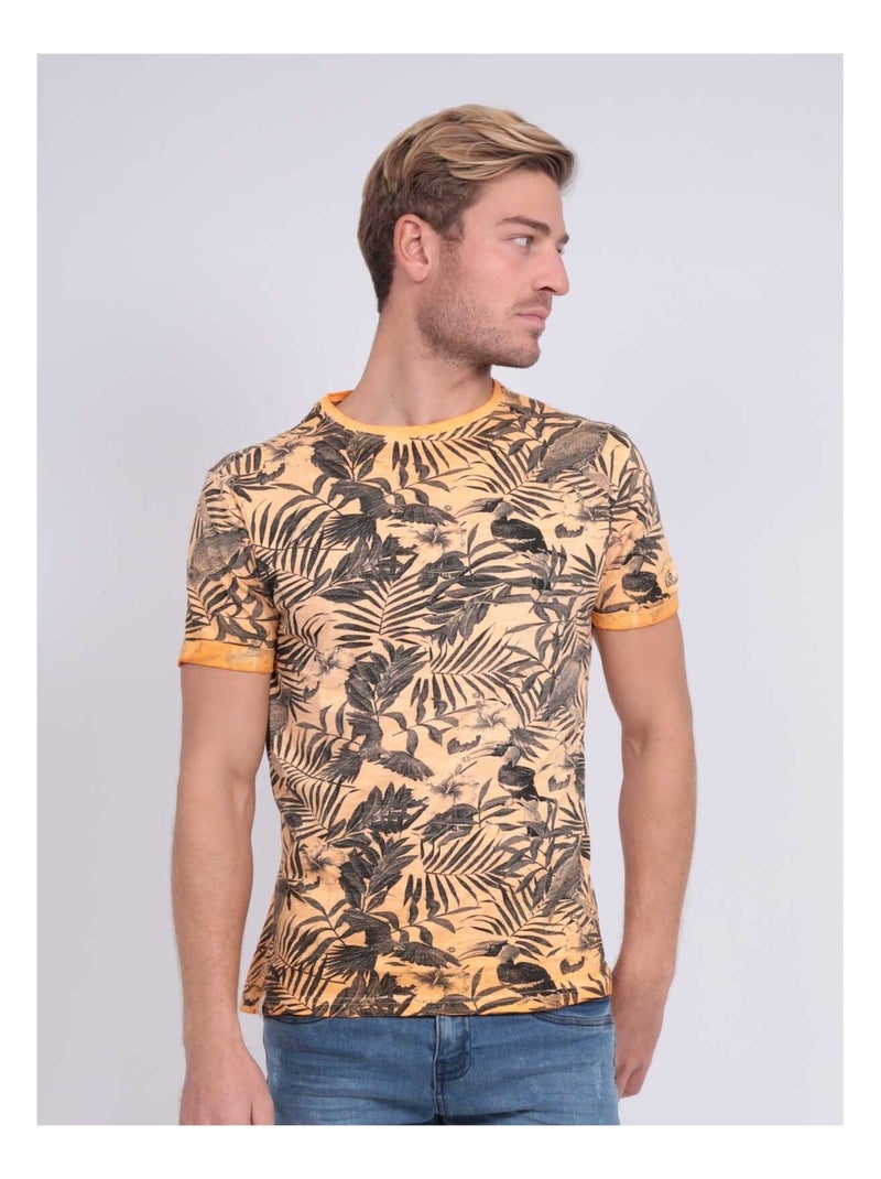 T-shirt col rond pur coton NADISON Orange - Kiabi