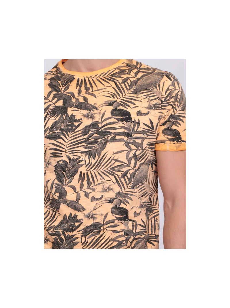 T-shirt col rond pur coton NADISON Orange - Kiabi