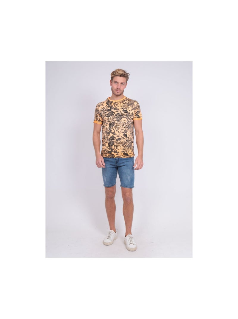 T-shirt col rond pur coton NADISON Orange - Kiabi