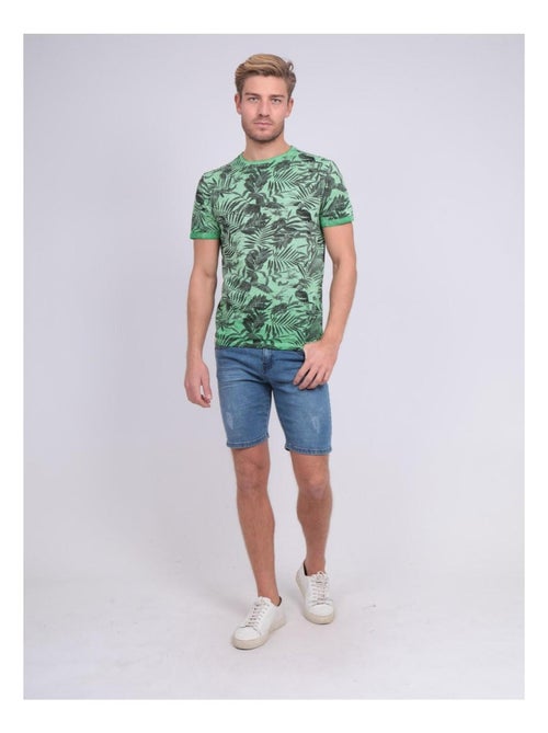 T-shirt col rond pur coton NADISON - Kiabi