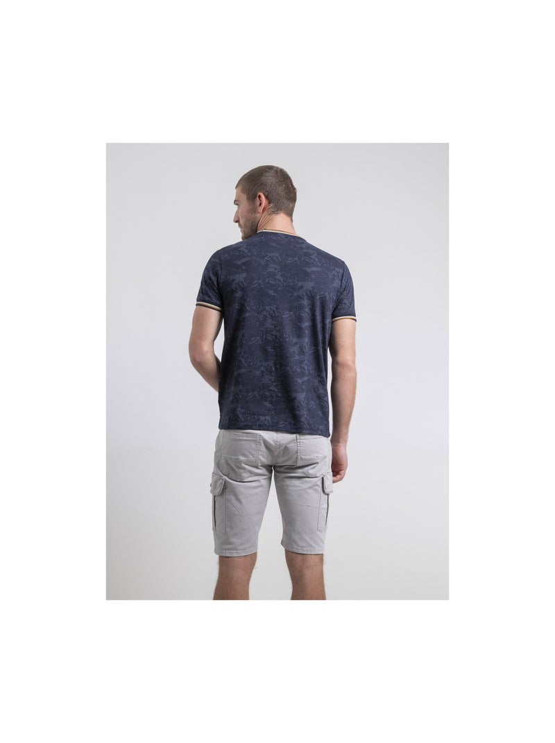 T-shirt col rond pur coton NADOMAX Bleu marine - Kiabi