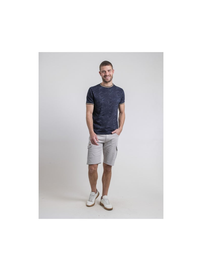 T-shirt col rond pur coton NADOMAX Bleu marine - Kiabi