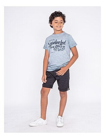 T-shirt col rond pur coton NALRIVE garçon