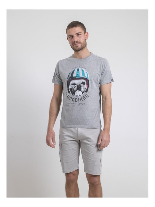 T-shirt col rond pur coton NAMATOU - Kiabi