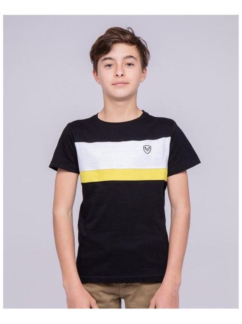 T-shirt col rond pur coton NAMLET garçon - Kiabi