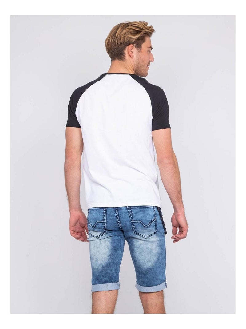 T-shirt col rond pur coton NANARD Blanc - Kiabi