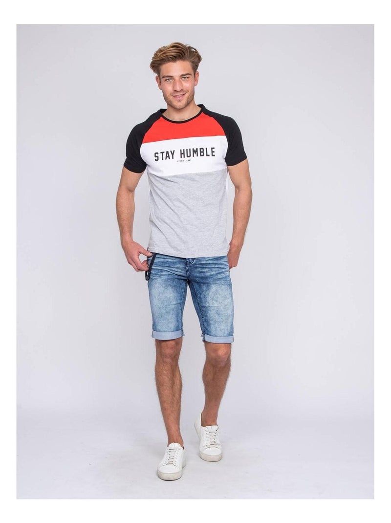 T-shirt col rond pur coton NANARD Blanc - Kiabi