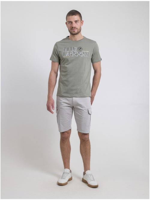 T-shirt col rond pur coton NAPAMIEL - Kiabi