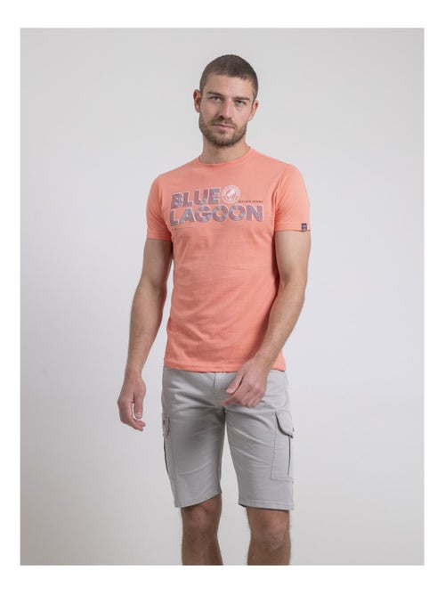 T-shirt col rond pur coton NAPAMIEL - Kiabi