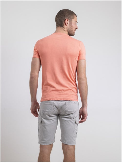 T-shirt col rond pur coton NAPAMIEL - Kiabi