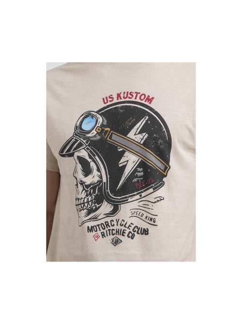 T-shirt col rond pur coton NAPAMOX - Kiabi