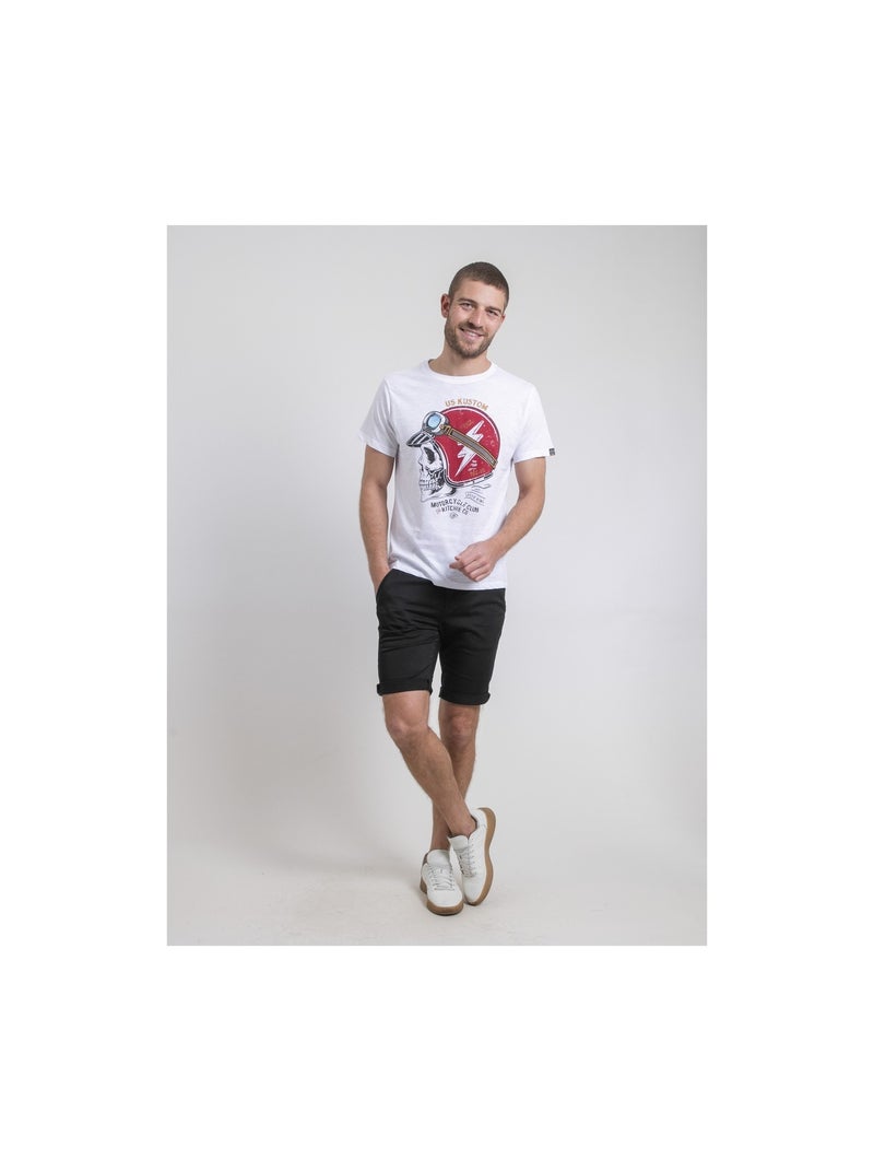 T-shirt col rond pur coton NAPAMOX Blanc - Kiabi