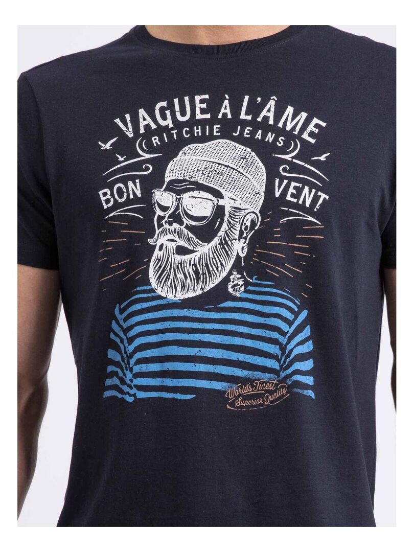 T Shirt Col Rond Pur Coton Naple Bleu Marine Kiabi 1649€