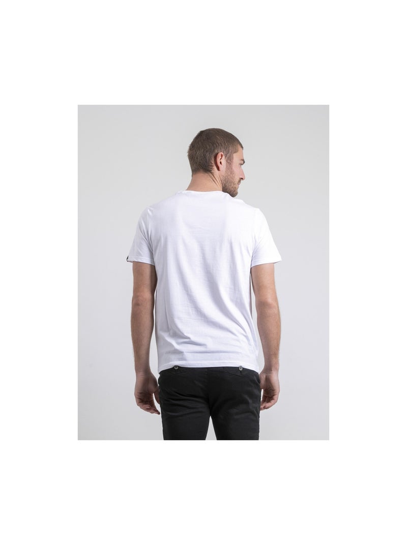 T-shirt col rond pur coton NAPOUR Blanc - Kiabi