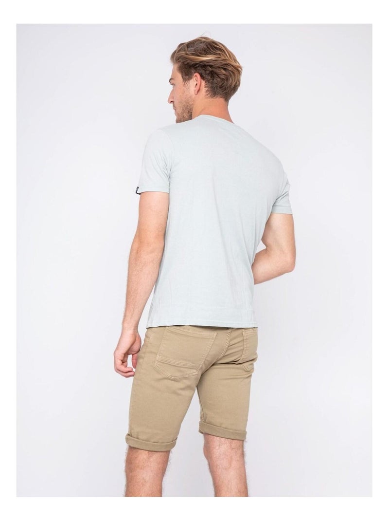 T-shirt col rond pur coton NAWAK Gris - Kiabi