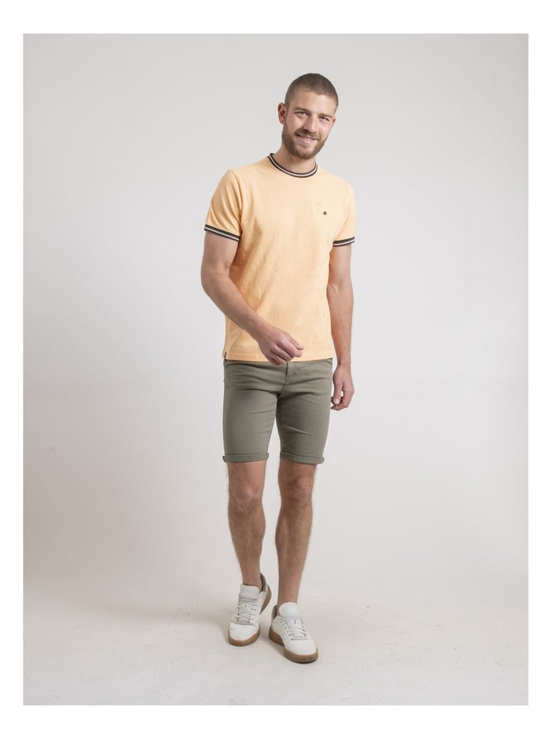 T-shirt col rond pur coton NECAMIX Orange - Kiabi