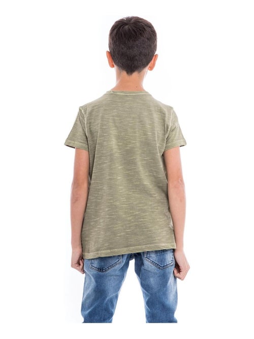 T-shirt col rond pur coton NEDELKO garçon - Kiabi