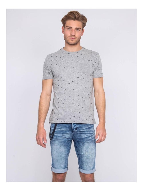 T-shirt col rond pur coton NELATIX - Kiabi