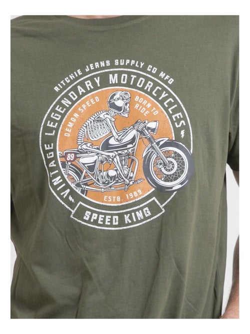 T-shirt col rond pur coton NELIZIO - Kiabi