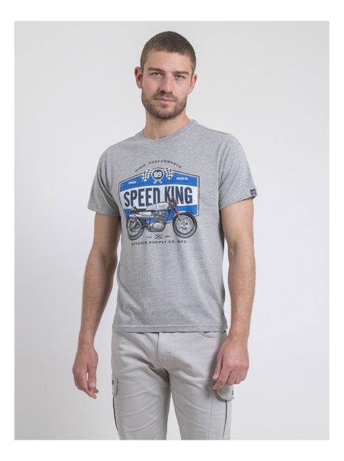 T-shirt col rond pur coton NELORIC - Kiabi