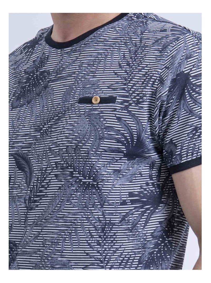 T-shirt col rond pur coton NENOLANGE Gris - Kiabi