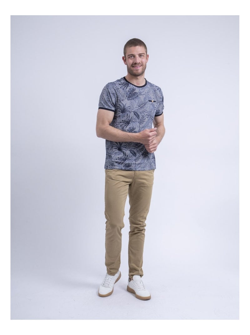T-shirt col rond pur coton NENOLANGE Gris - Kiabi