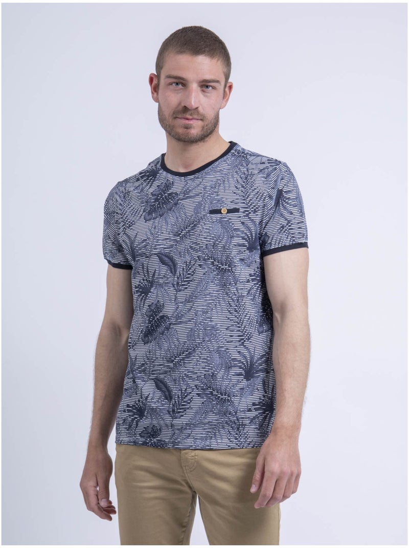 T-shirt col rond pur coton NENOLANGE Gris - Kiabi