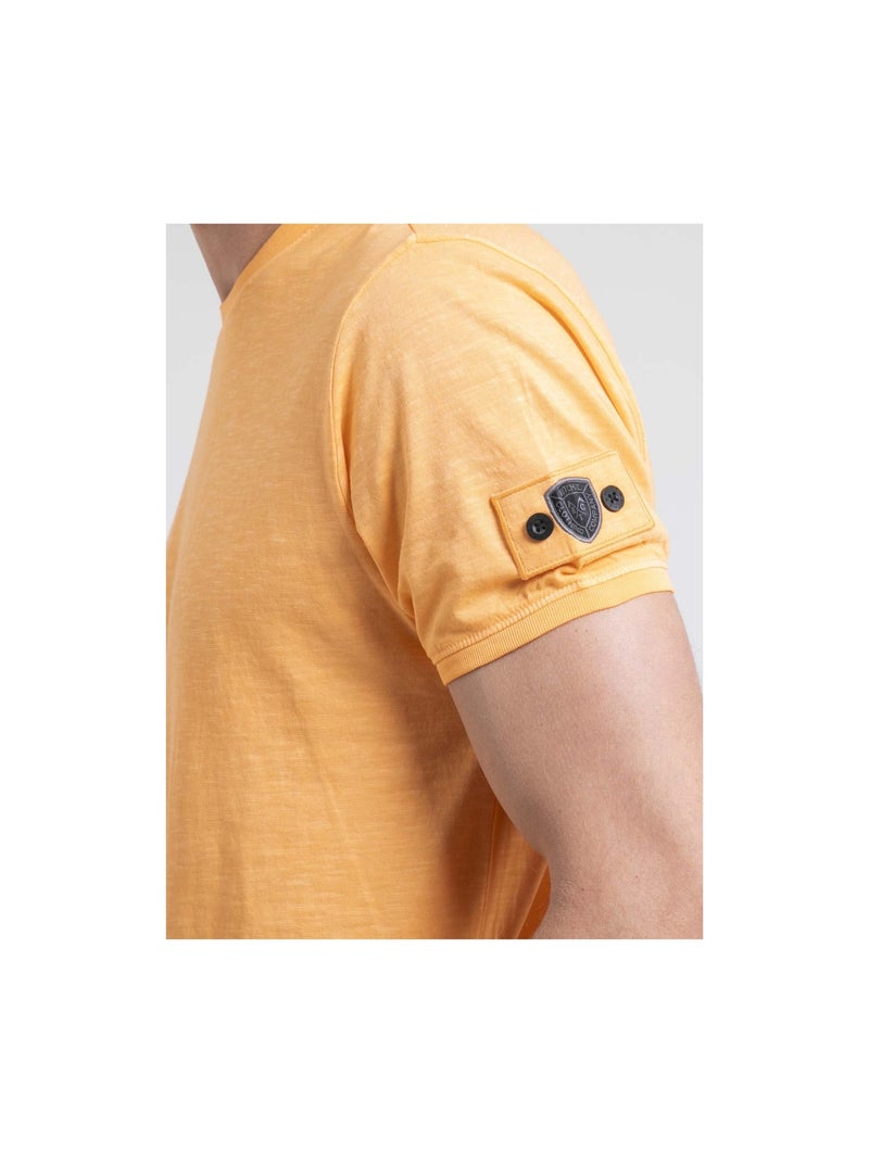 T-shirt col rond pur coton NERIGOTE Orange - Kiabi