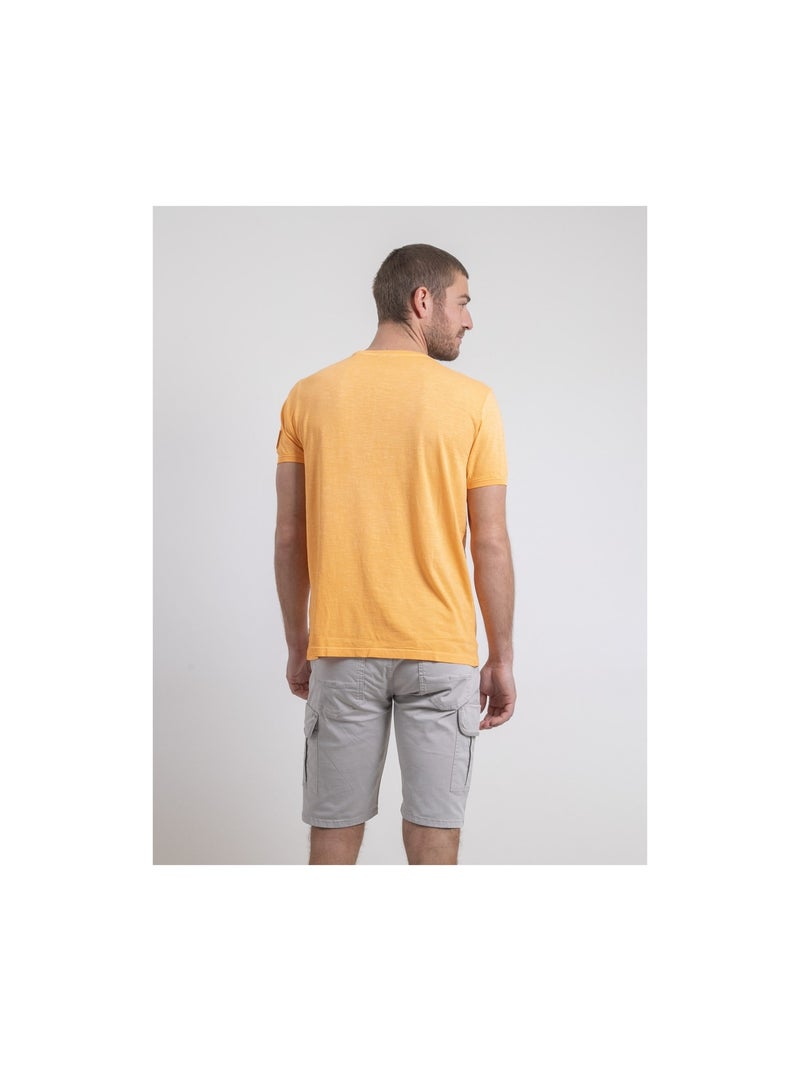 T-shirt col rond pur coton NERIGOTE Orange - Kiabi