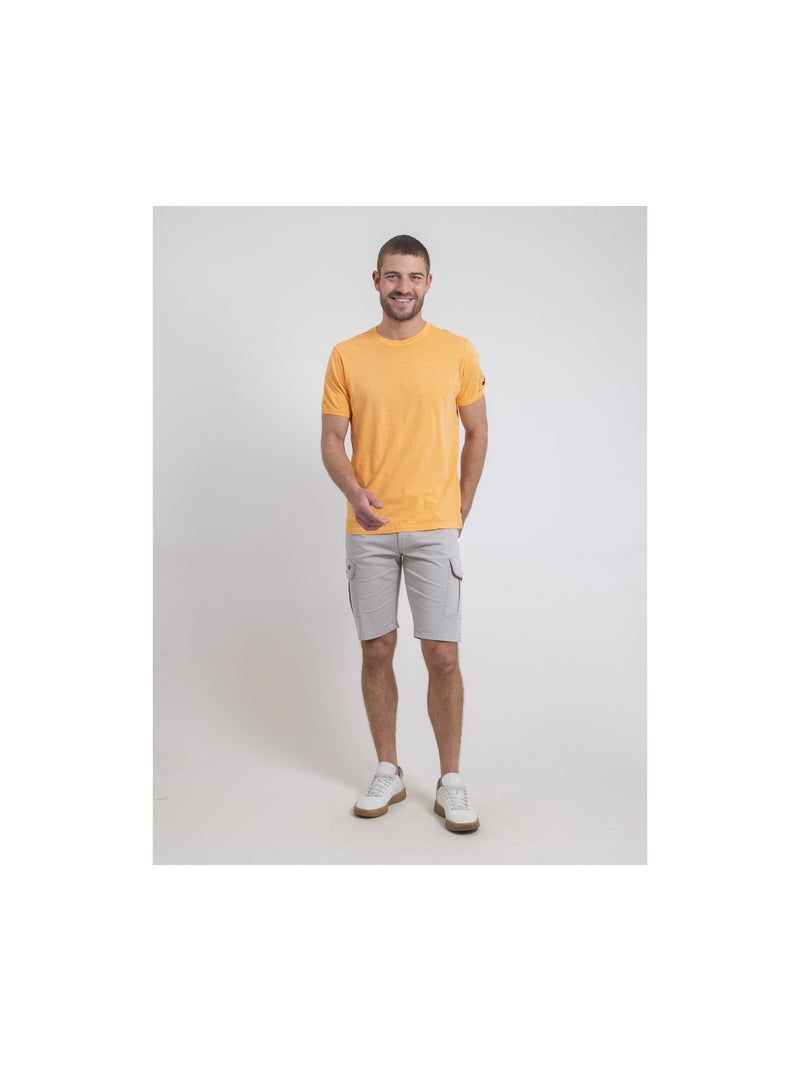 T-shirt col rond pur coton NERIGOTE Orange - Kiabi