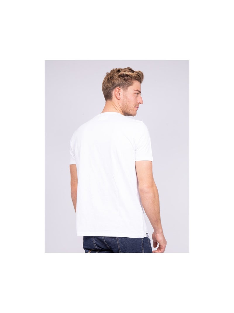 T-shirt col rond pur coton NERLIN Blanc - Kiabi