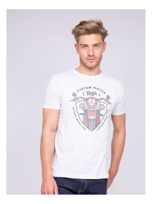 T-shirt col rond pur coton NERLIN - Kiabi