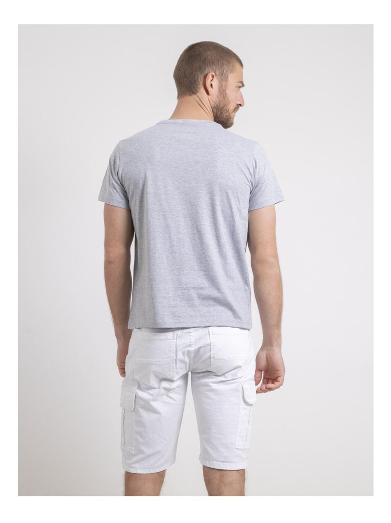 T-shirt col rond pur coton NEROMAX Gris - Kiabi