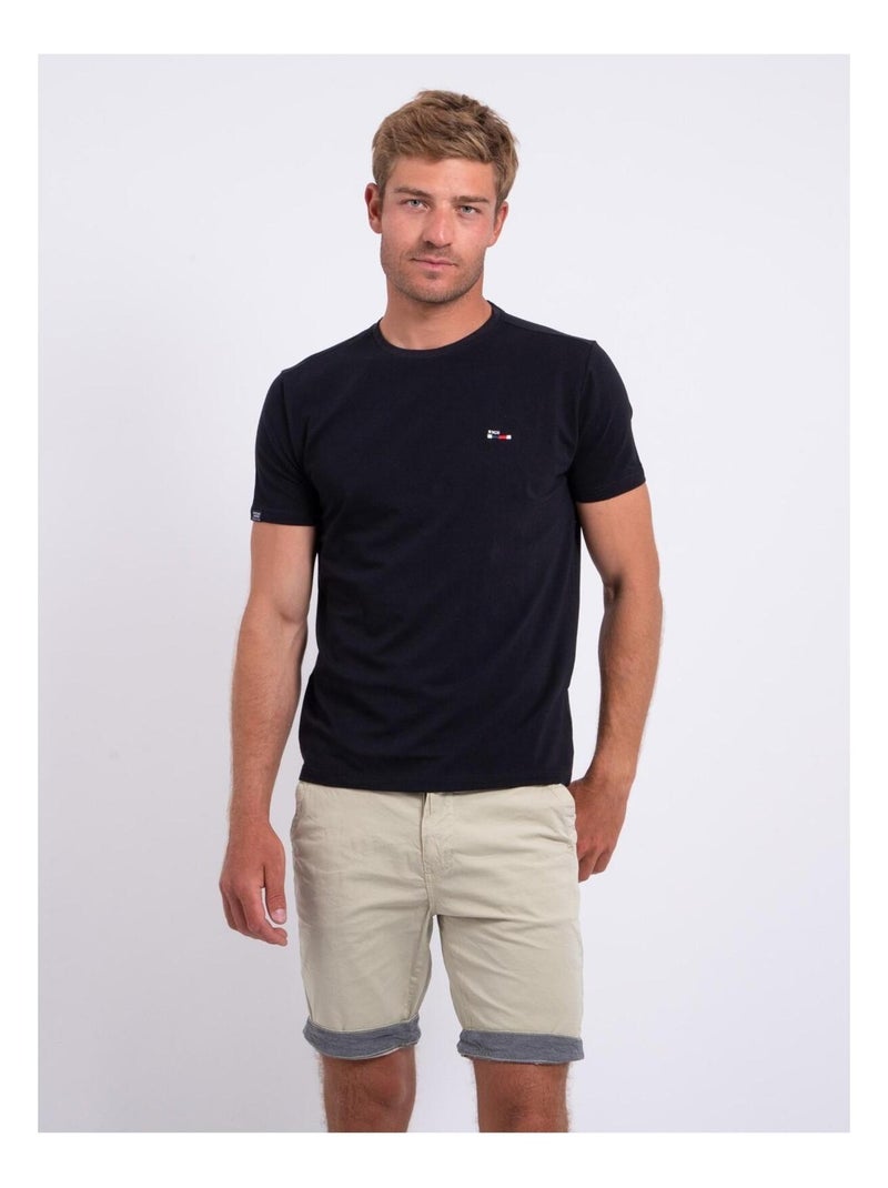 T-shirt col rond pur coton NEROTEN Noir - Kiabi