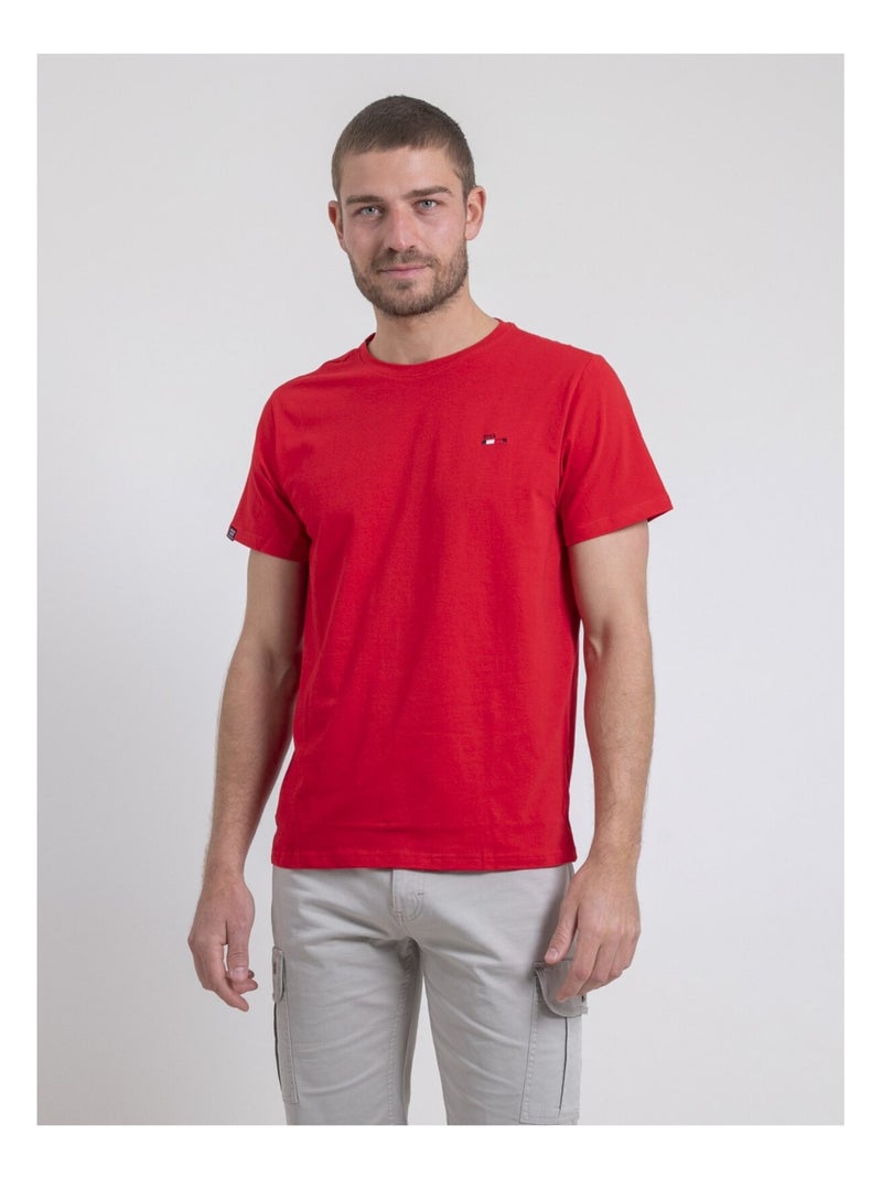T-shirt col rond pur coton NEROTEN Rouge - Kiabi