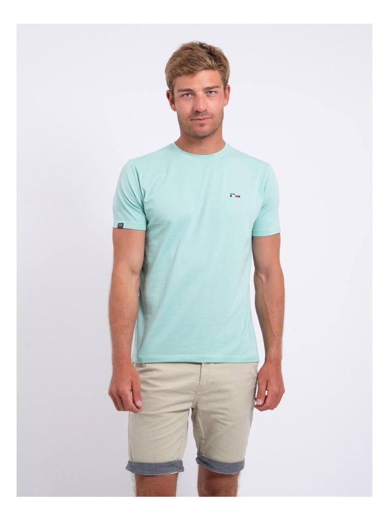 T-shirt col rond pur coton NEROTEN Vert - Kiabi