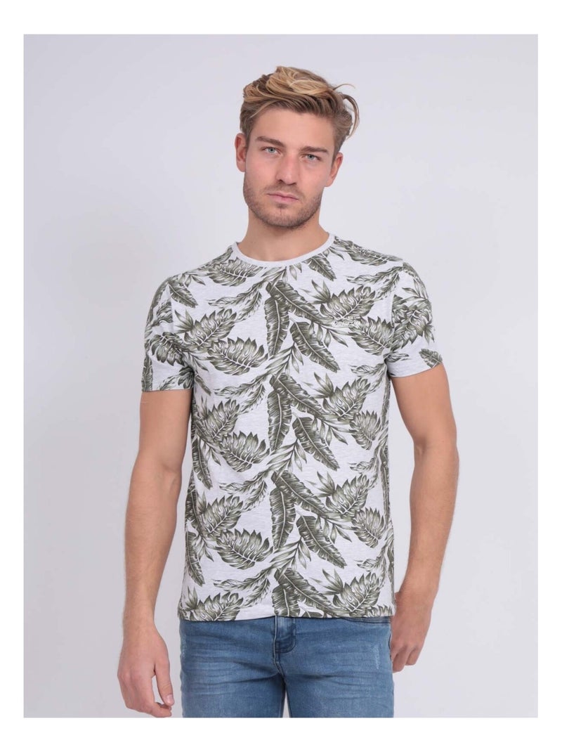 T-shirt col rond pur coton NETOMAN Kaki - Kiabi