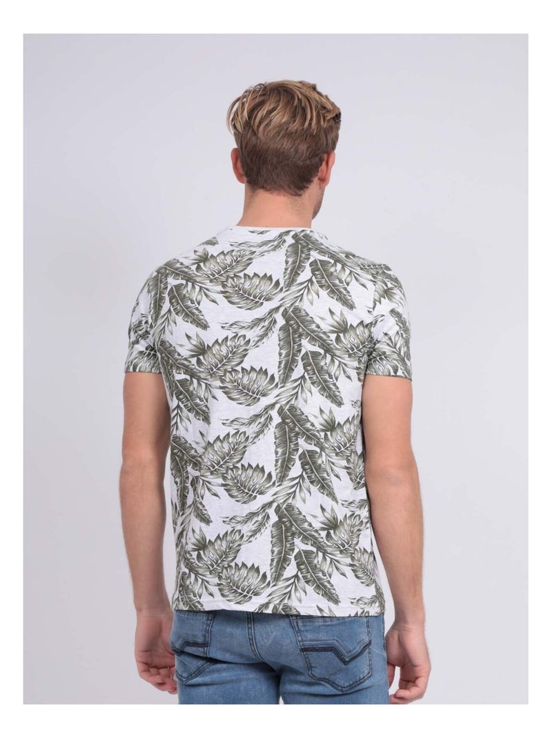 T-shirt col rond pur coton NETOMAN Kaki - Kiabi