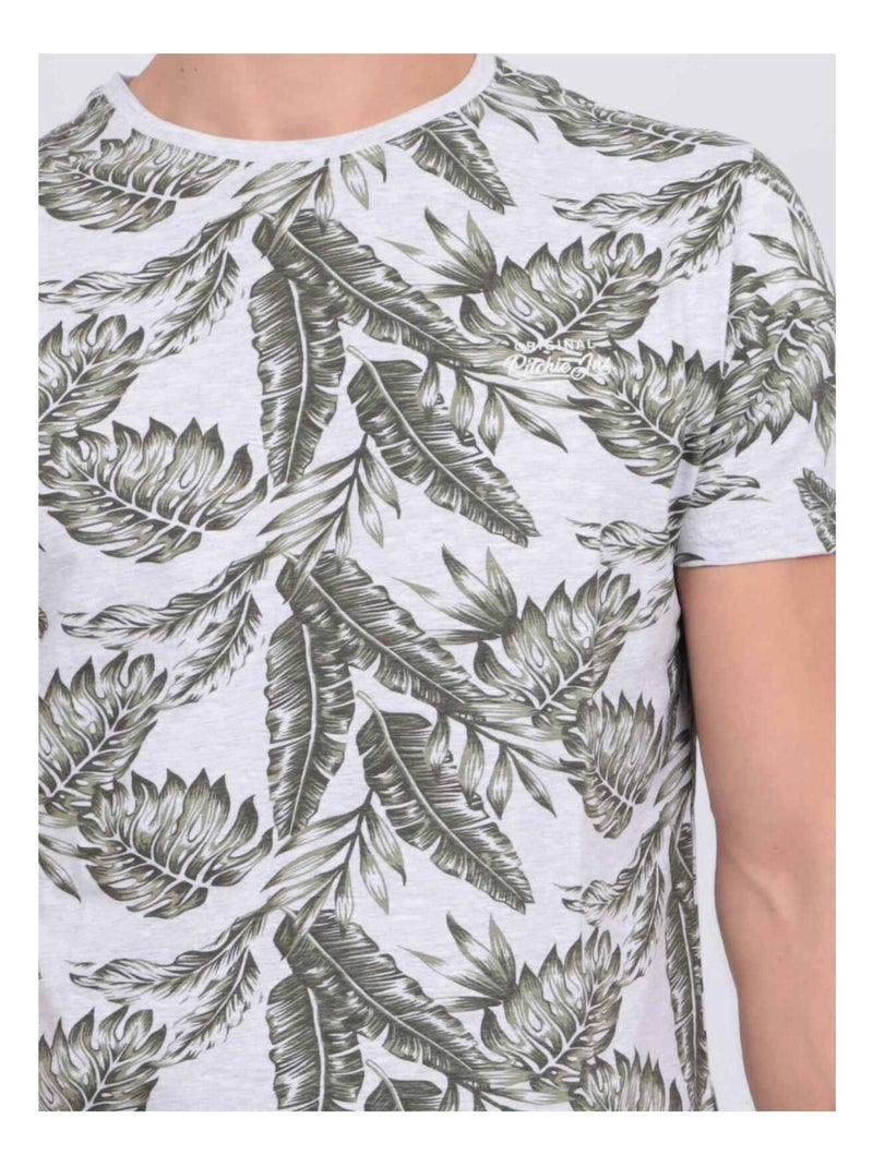 T-shirt col rond pur coton NETOMAN Kaki - Kiabi