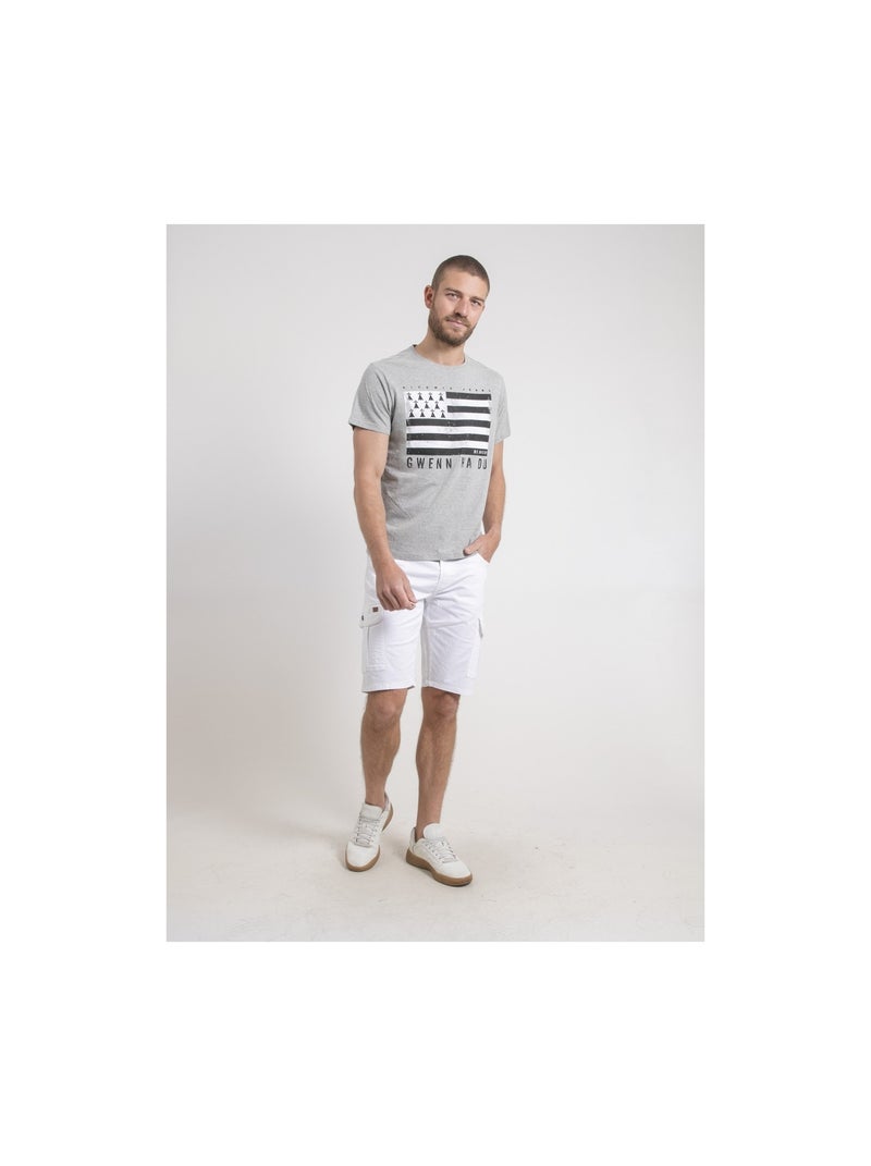 T-shirt col rond pur coton NEVENOU Gris - Kiabi