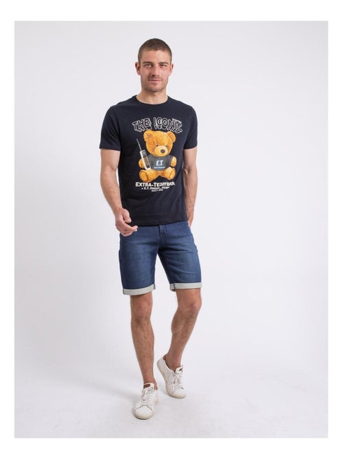 T-shirt col rond pur coton NEVERSO - Kiabi